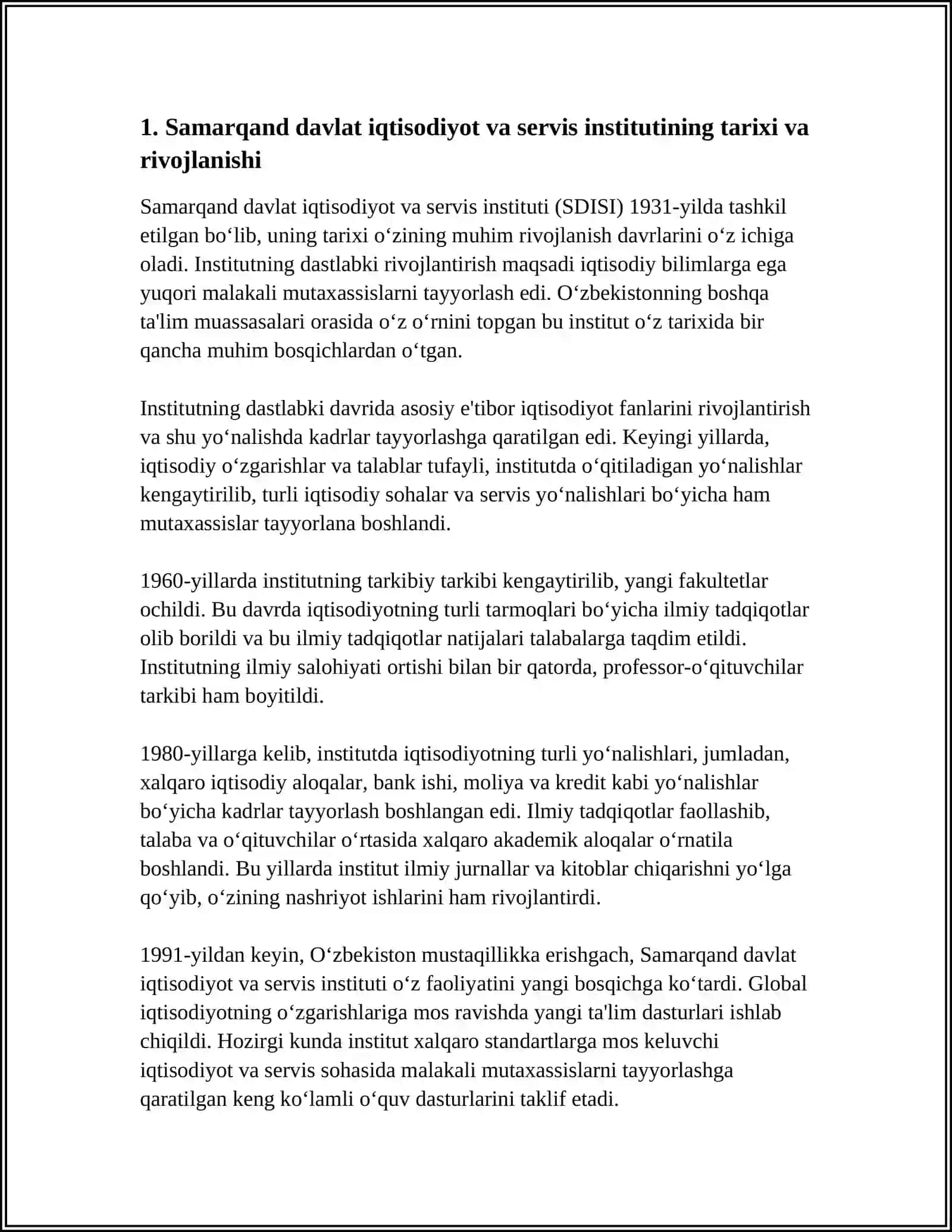 SAMARQAND DAVLAT IQTISODIYOT VA SERVIS INSTITUTI 4