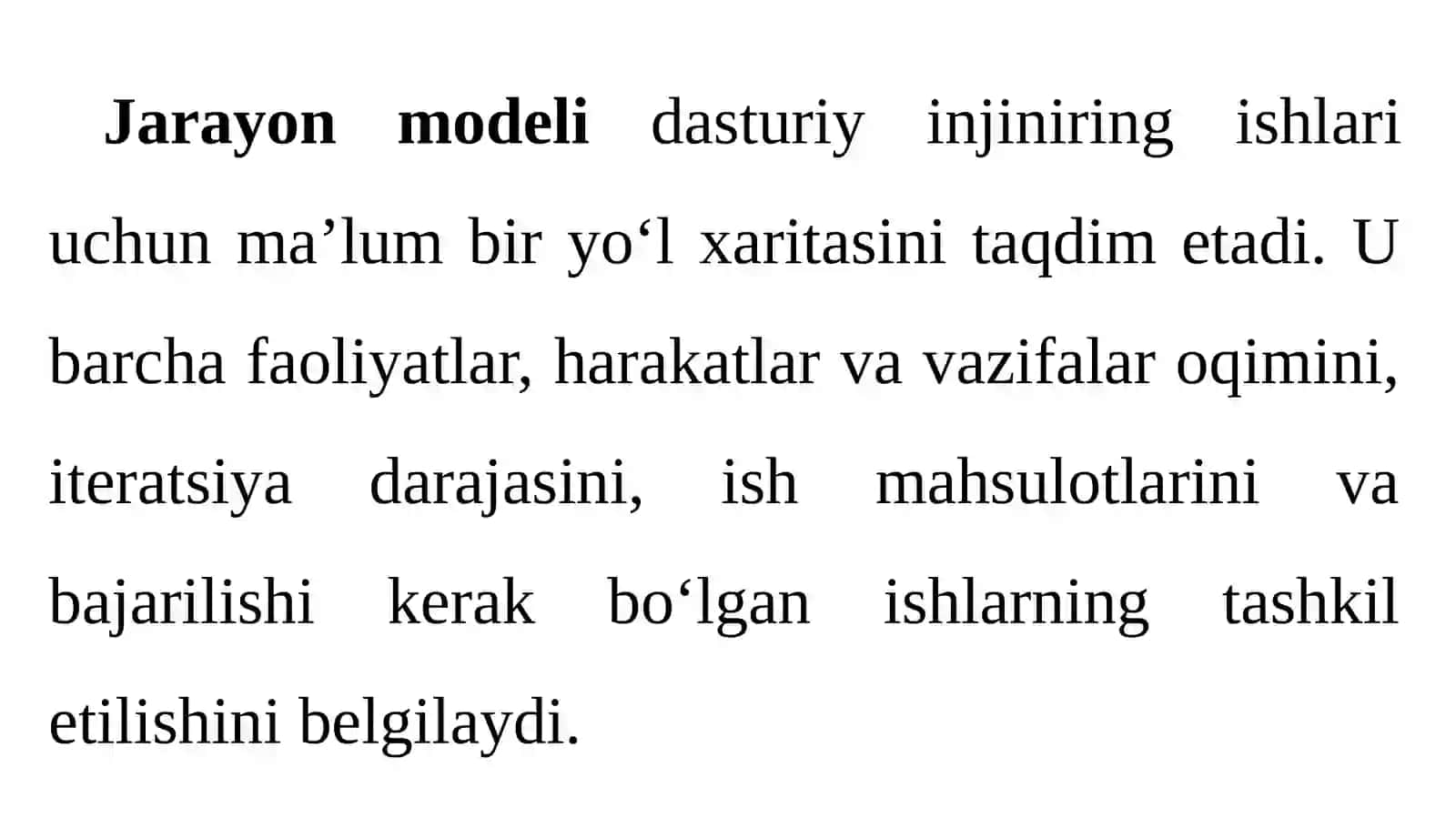 Jarayon modellari 4