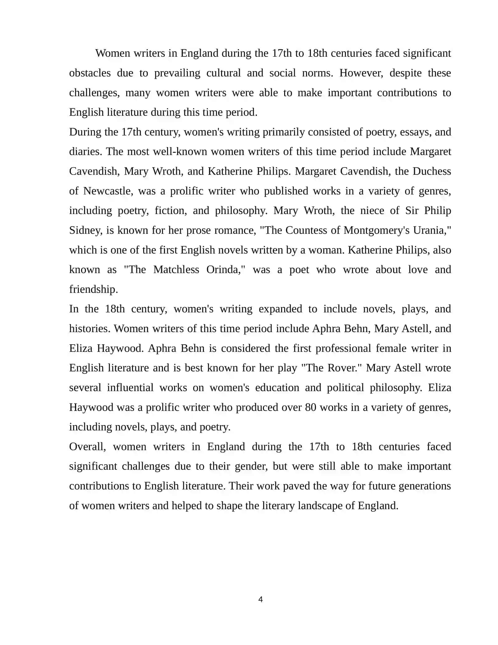 Women- writers in English literature 4