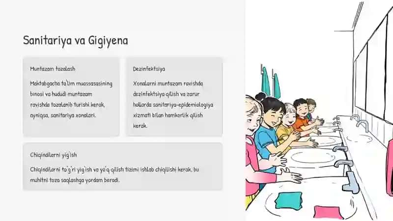 Maktabgacha Ta'lim Muassasalarining Gigiyenik Talablari 4