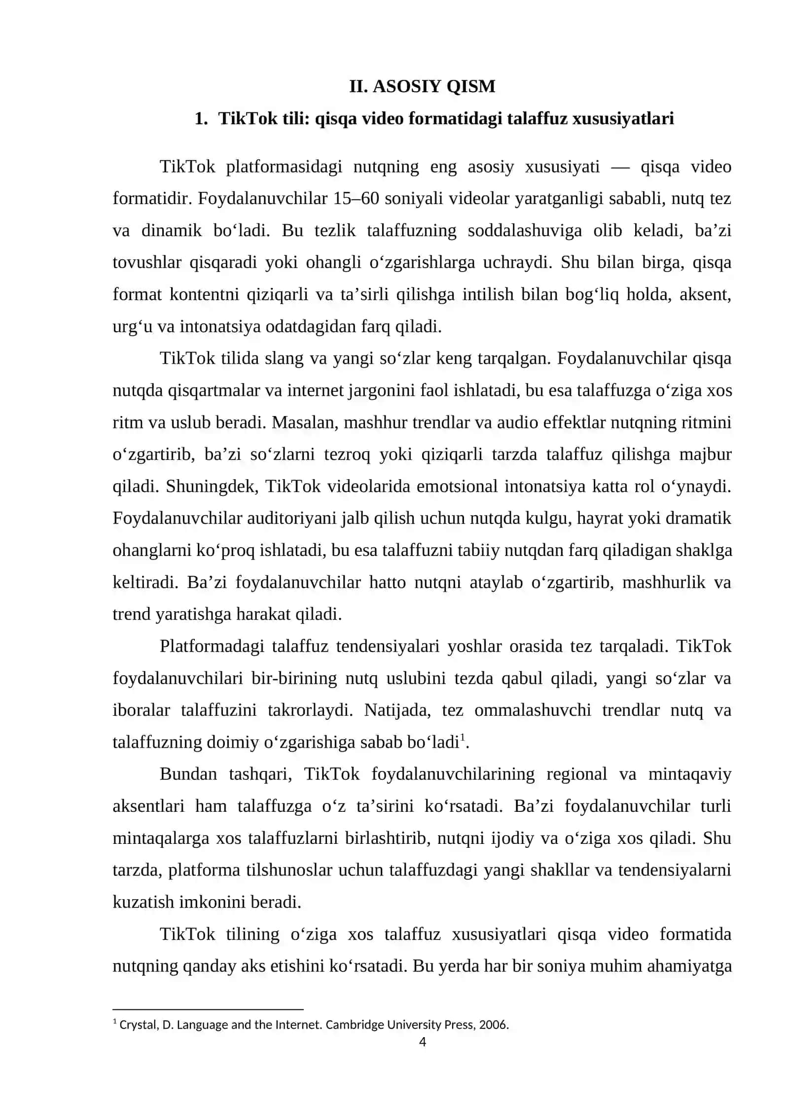 TIKTOK, YOUTUBE TILI: TALAFFUZDAGI TENDENSIYALAR 4