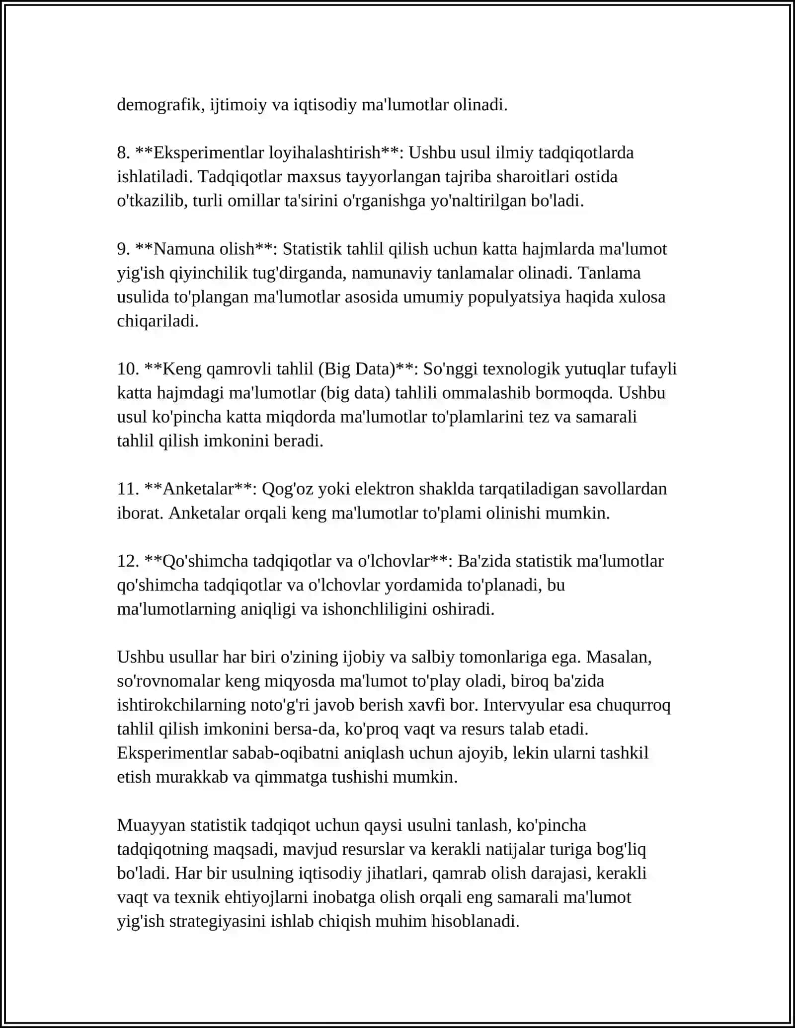 STATISTIKA FANI VA FAOLIYATINI TABAQALANISHI 4