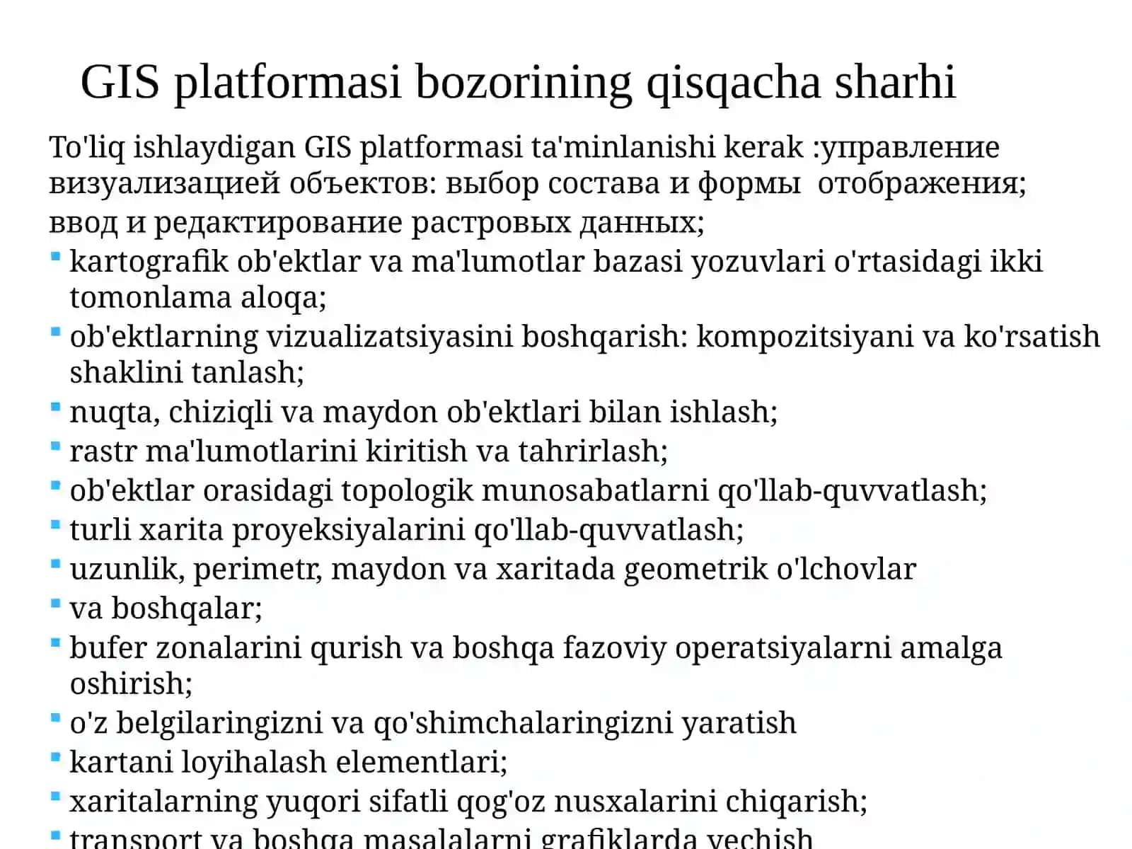Web GIS: texnologiyalar va foydalanish istiqbollari 4