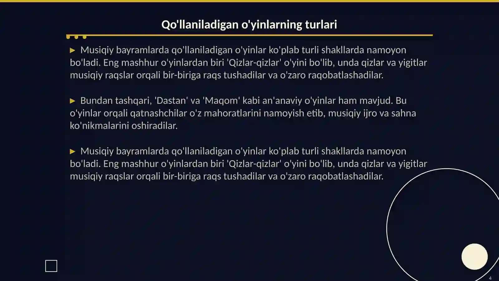 Musiqiy bayram estaliklar va ko'ngil ochar oyinlar 4