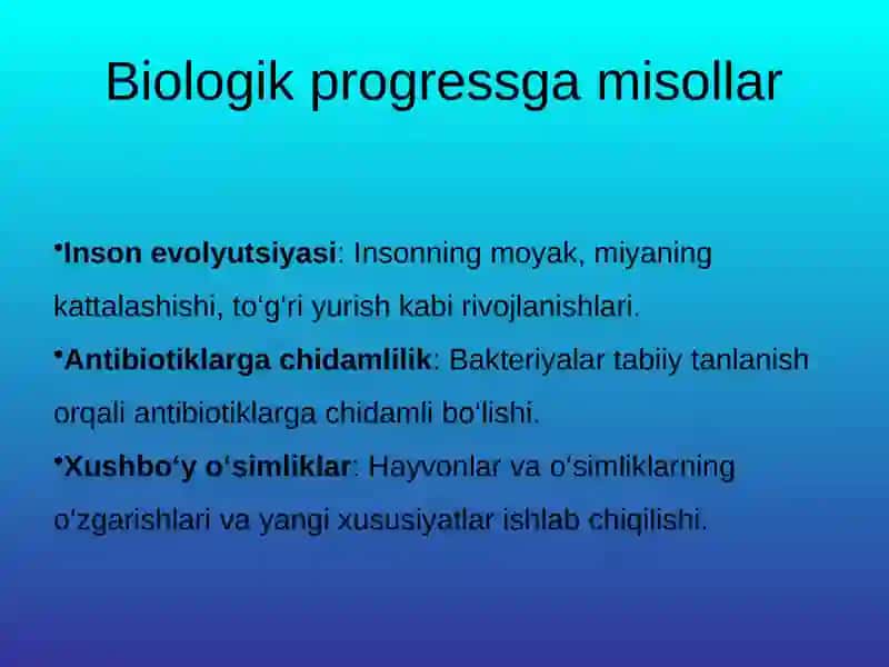 BIOLOGIK PROGRESS VA REGRES 4