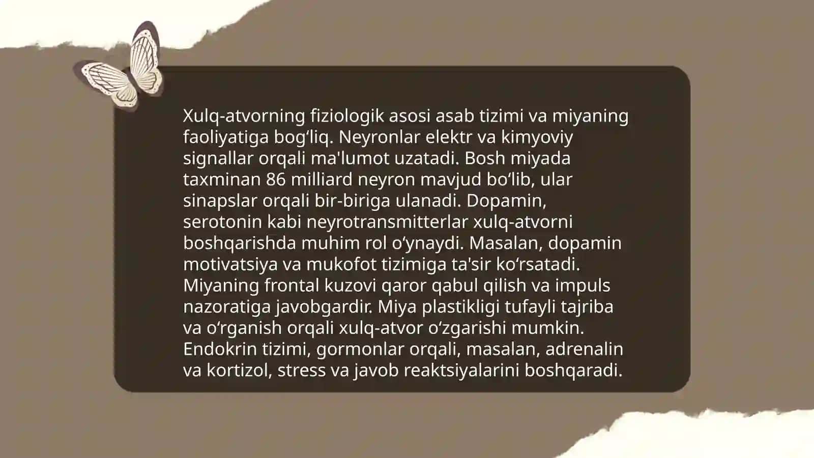 Xulq-atvorning psixafizalogik asosi 4