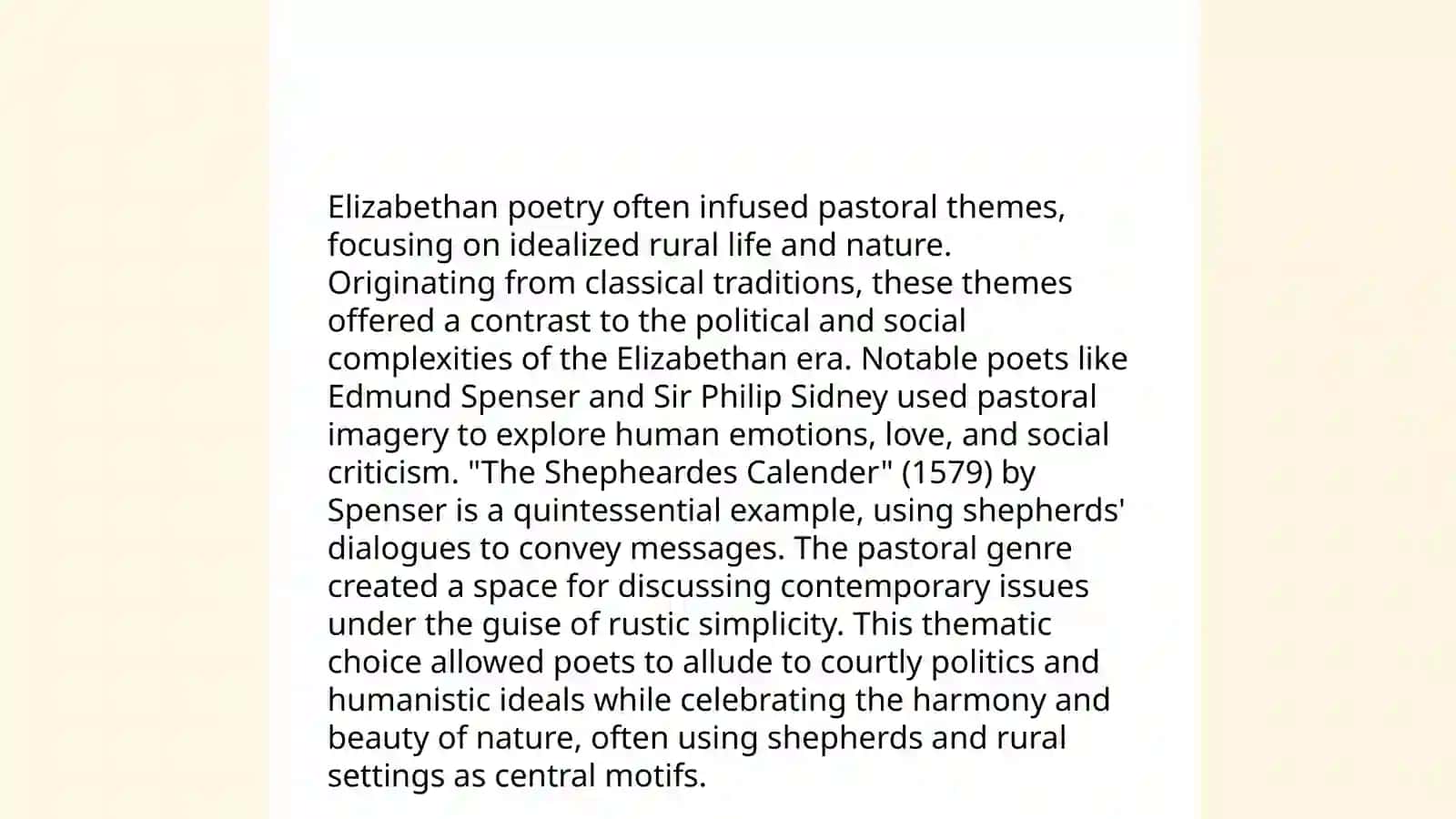 Elizabethan poetry, drama and fiction 4