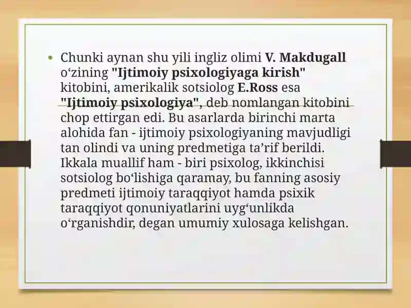 Ijtimoiy psixologik goyalarning shakllanish tarixi 4