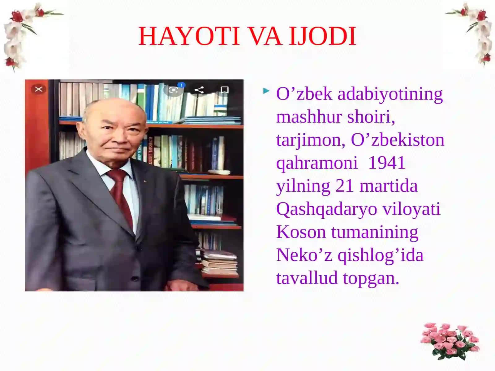 Abdulla Oripovning hayoti va ijodi 4