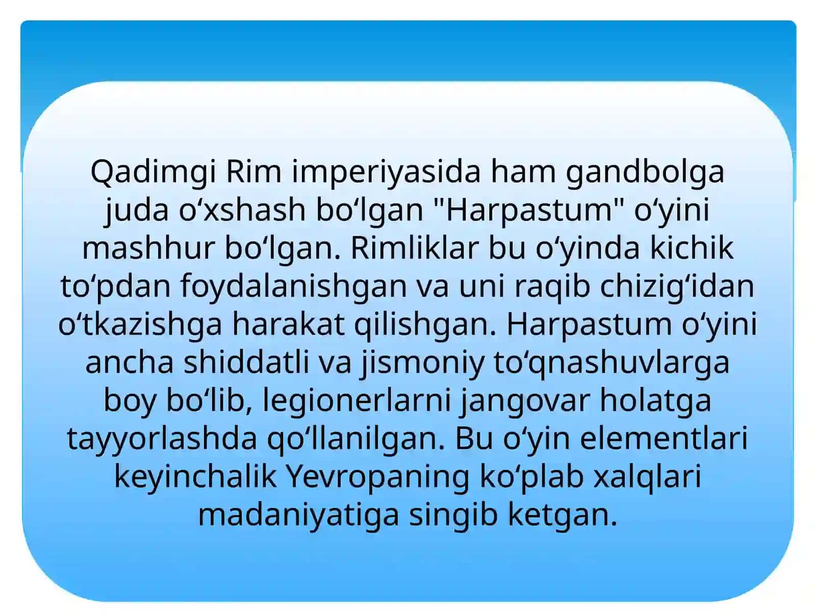 GANDBOL O'YINING KELIB CHIQISHI 4