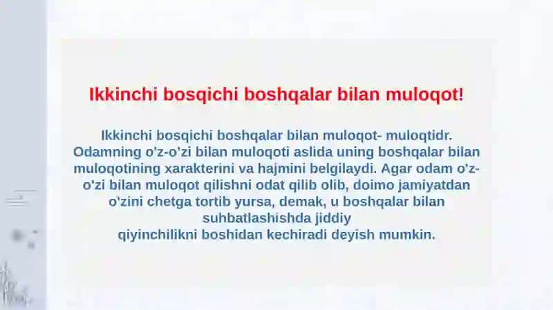 Muloqot va shaxslararo munosabat 4