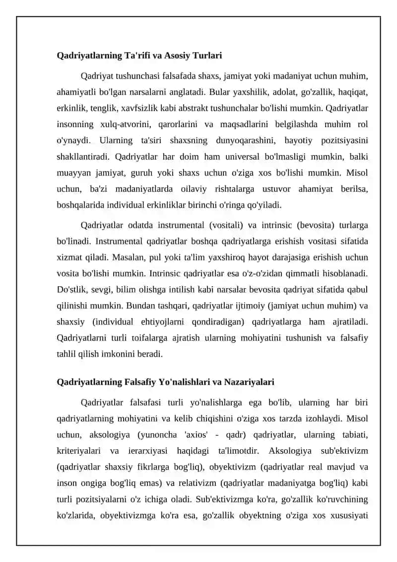 Qadriyatlar falsafasi 4