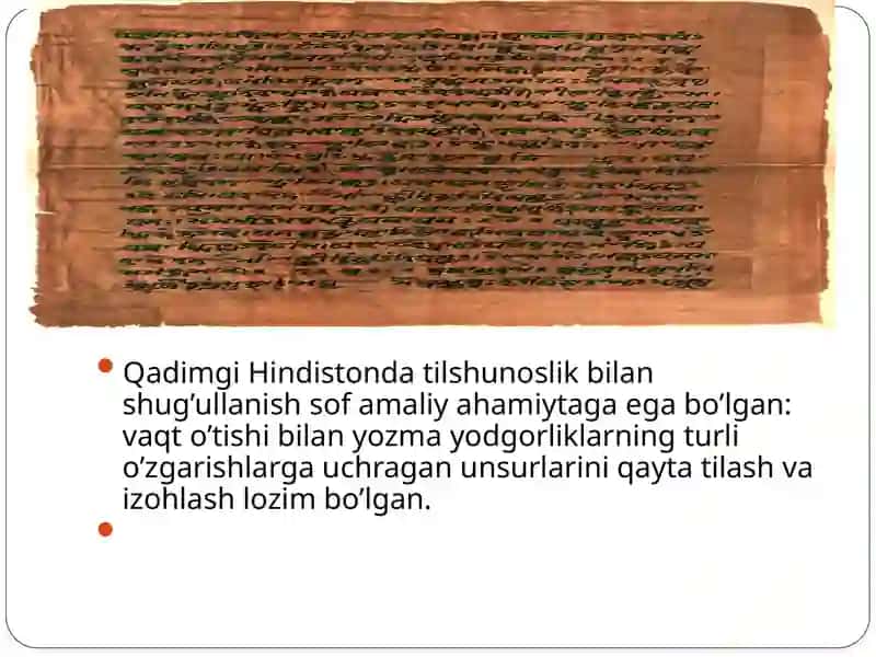Qadimgi Hind va Xitoy Tilshunosligi 4
