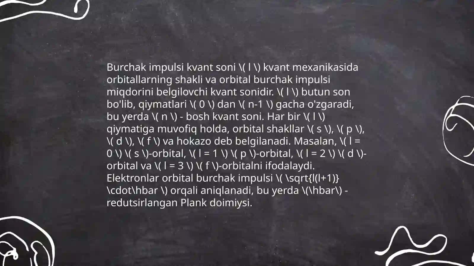 Orbital va magnit kvant sonlari 4