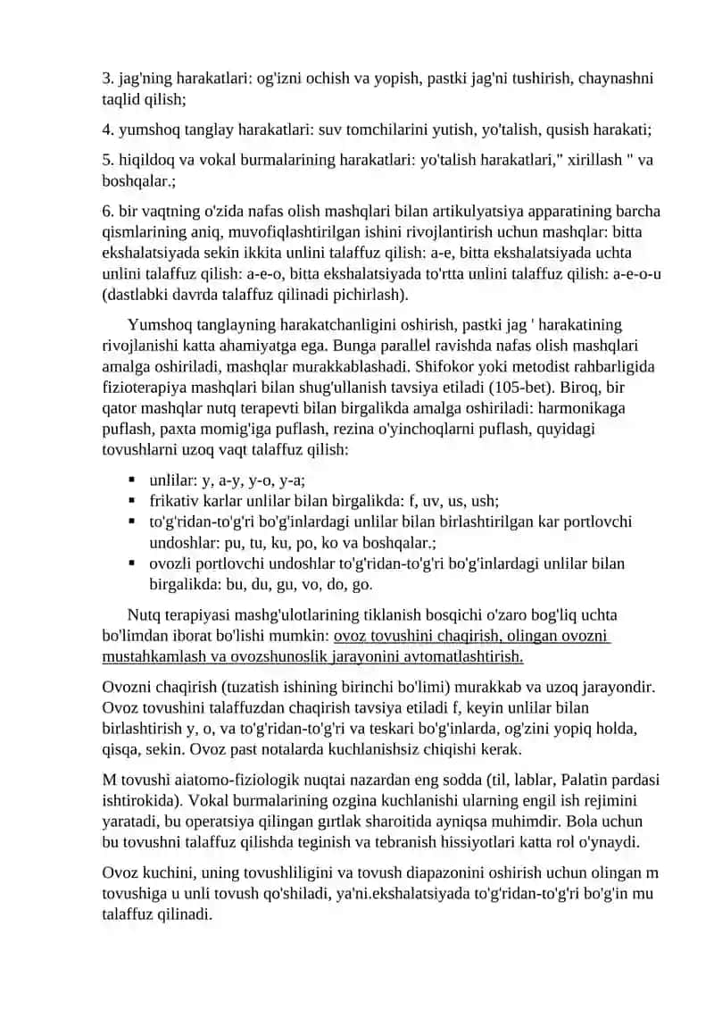 Ovoz buzilishlarini bartaraf etishda S.L.Taptapova metodikasi 4
