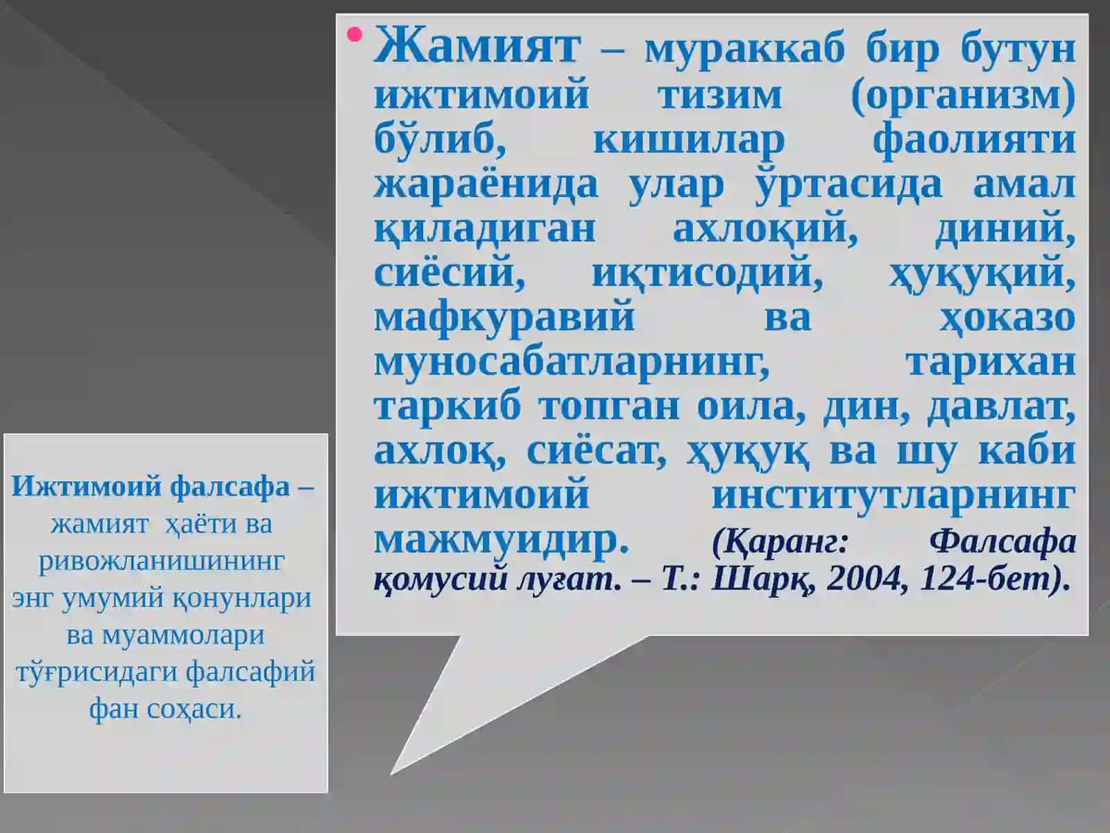 Жамият фалсафаси 4