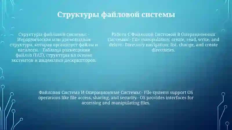 Работа С Файловой Системой В Операционных Системах 4