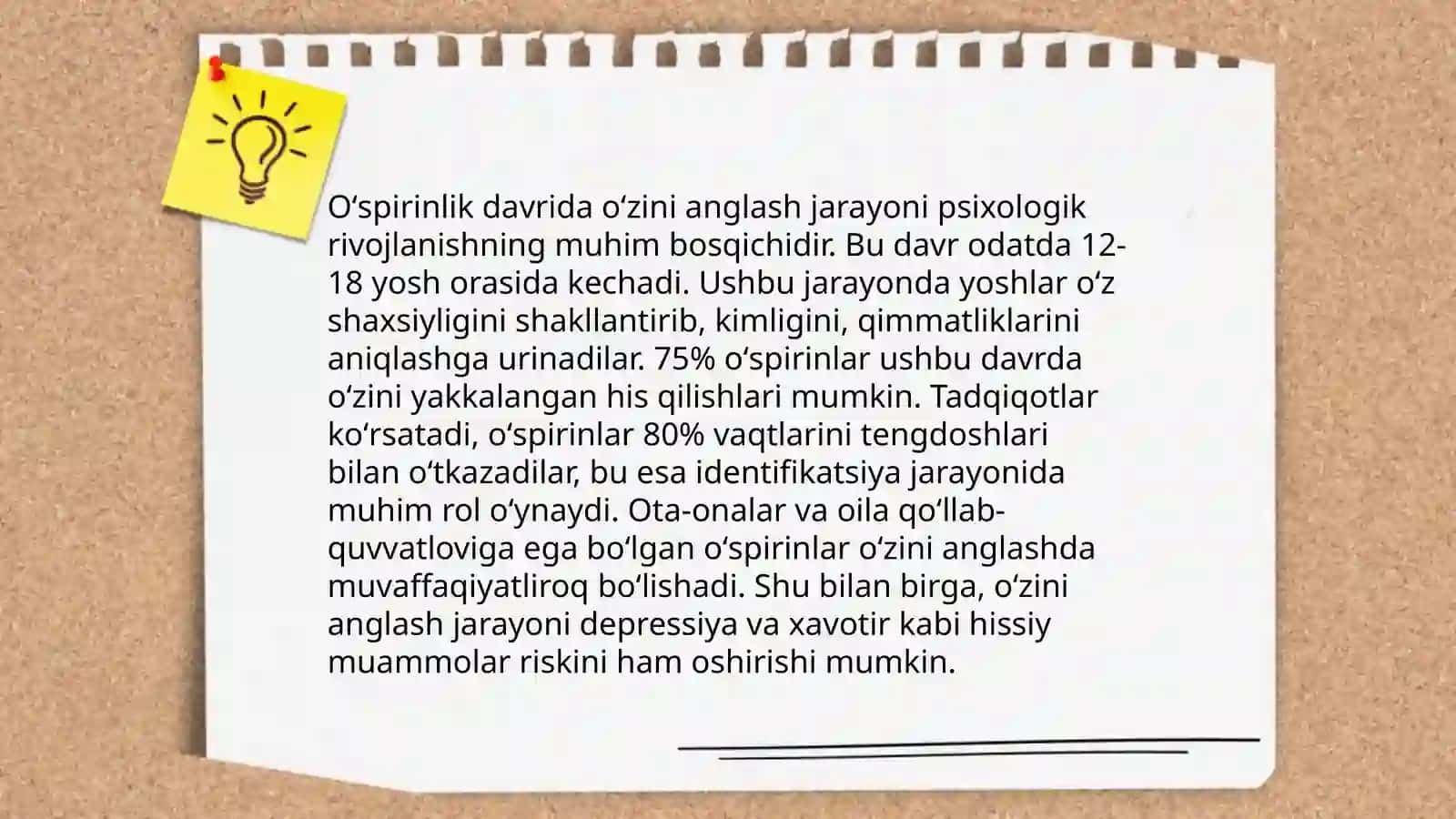 Ilk oʻspirinlik davri psixologiyasi 4