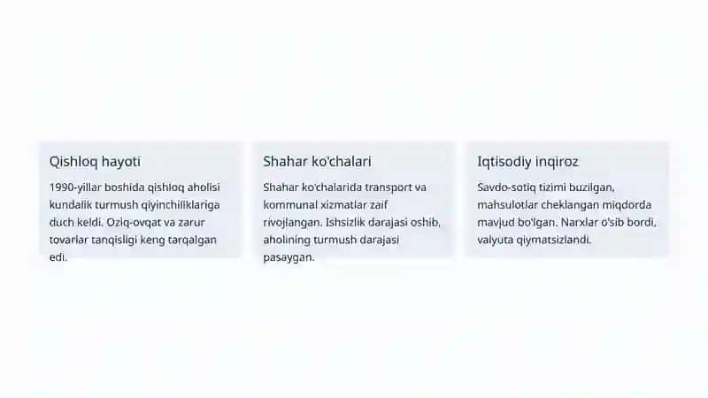 Mustaqillikning dastlabki yillari muammolari 4