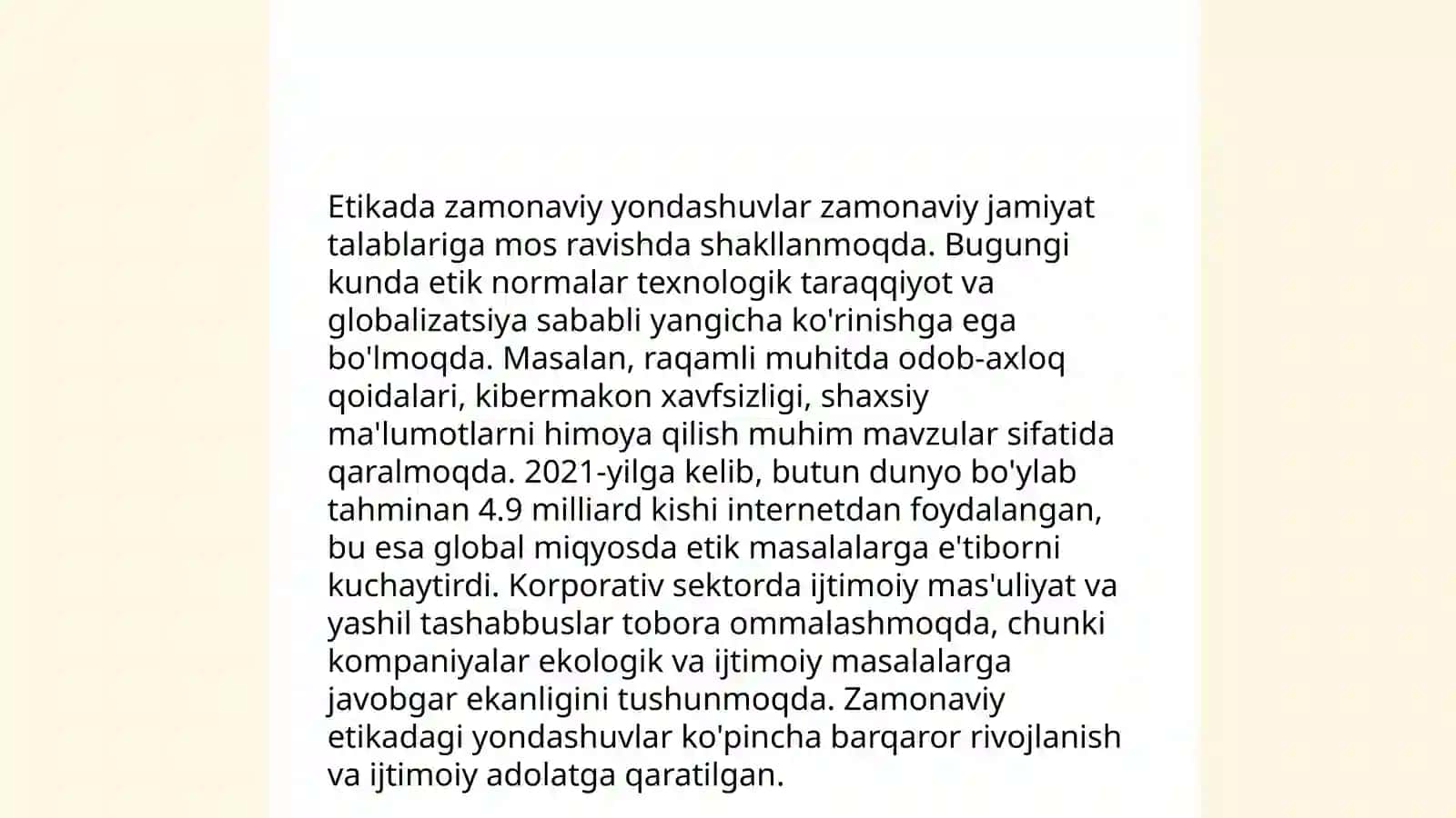 Biznes etikasi va psixologiyasi 4