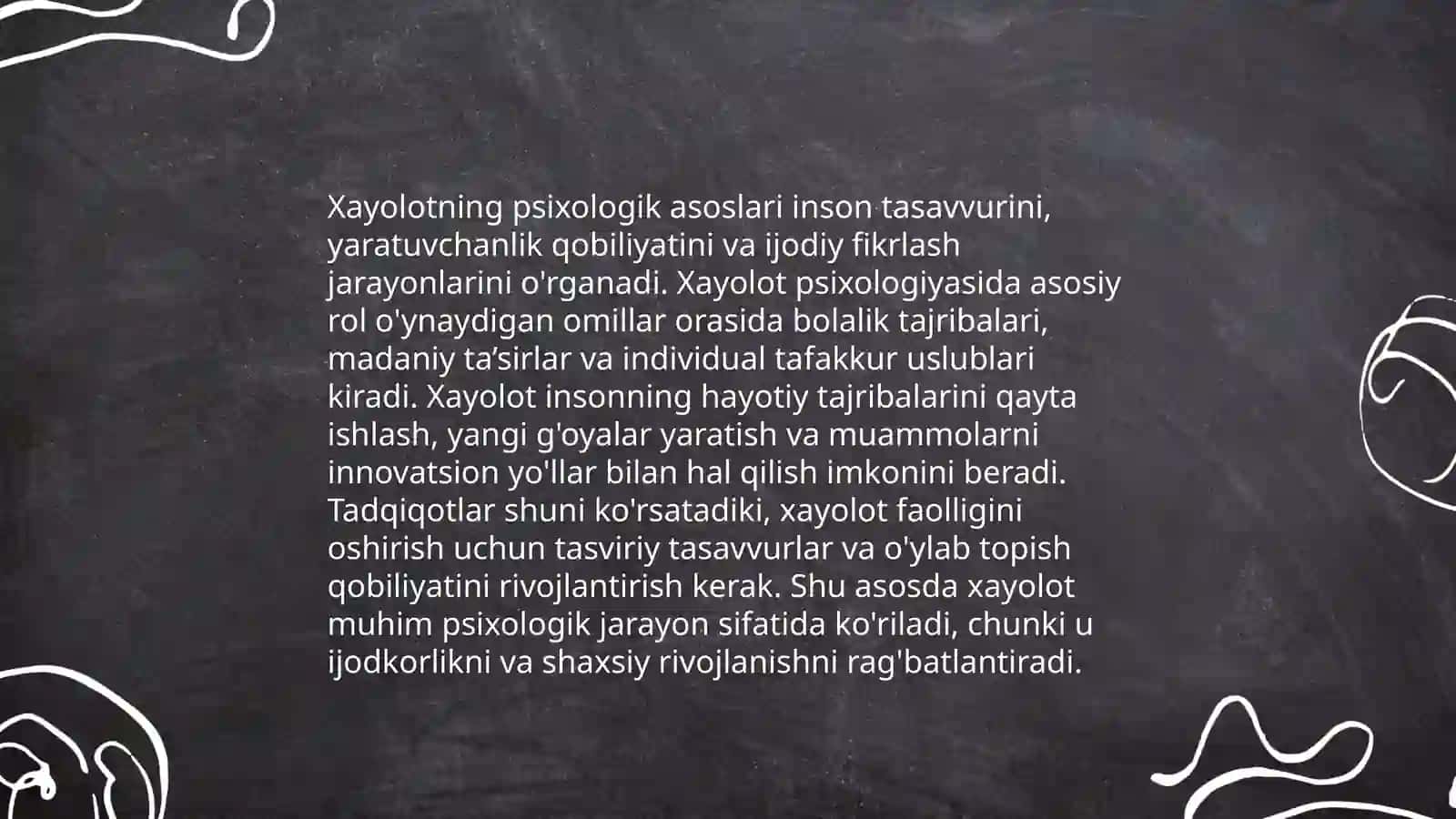 Xayol haqida tushunchalar 4