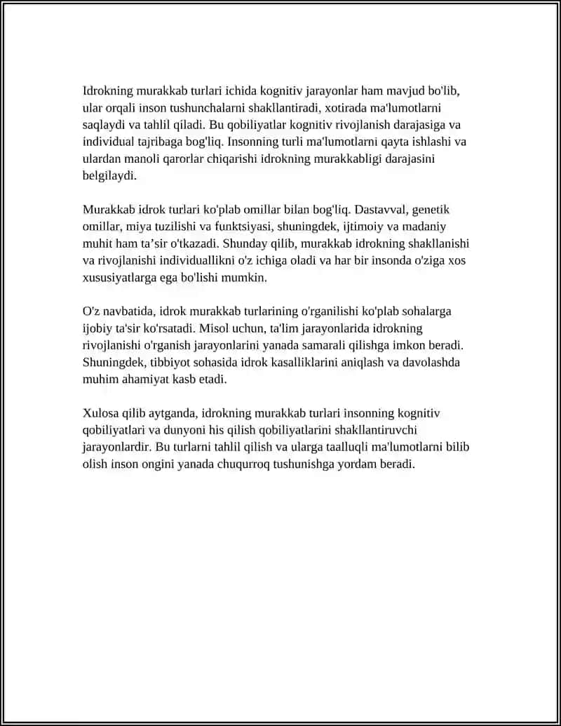 IDROKNING MURAKKAB TURLARI 4
