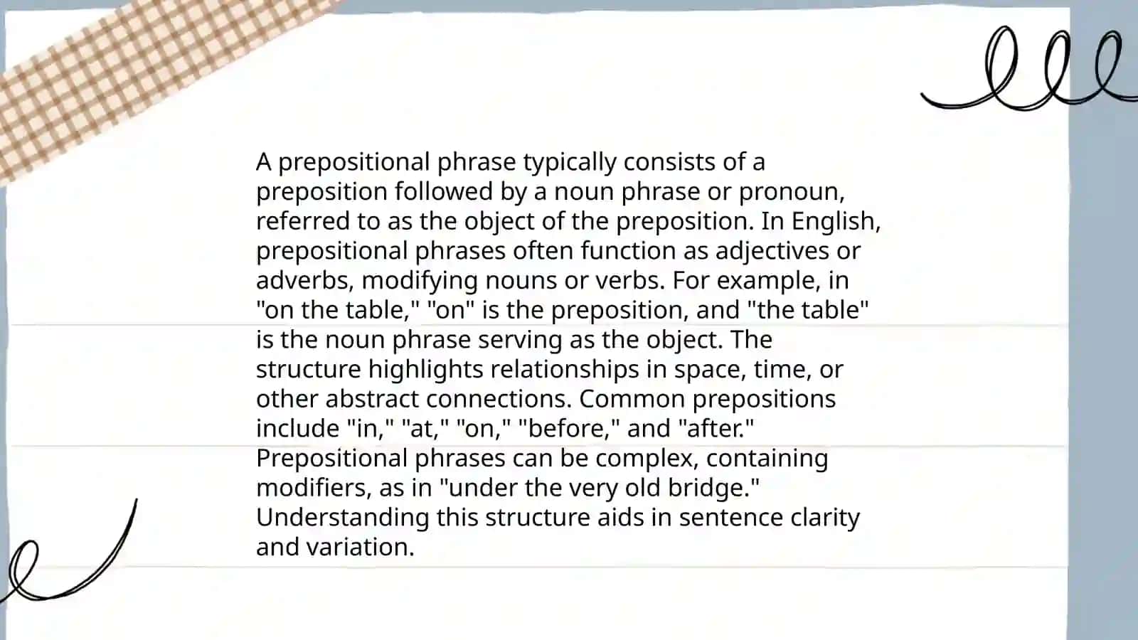 Prepositional Phrases 4