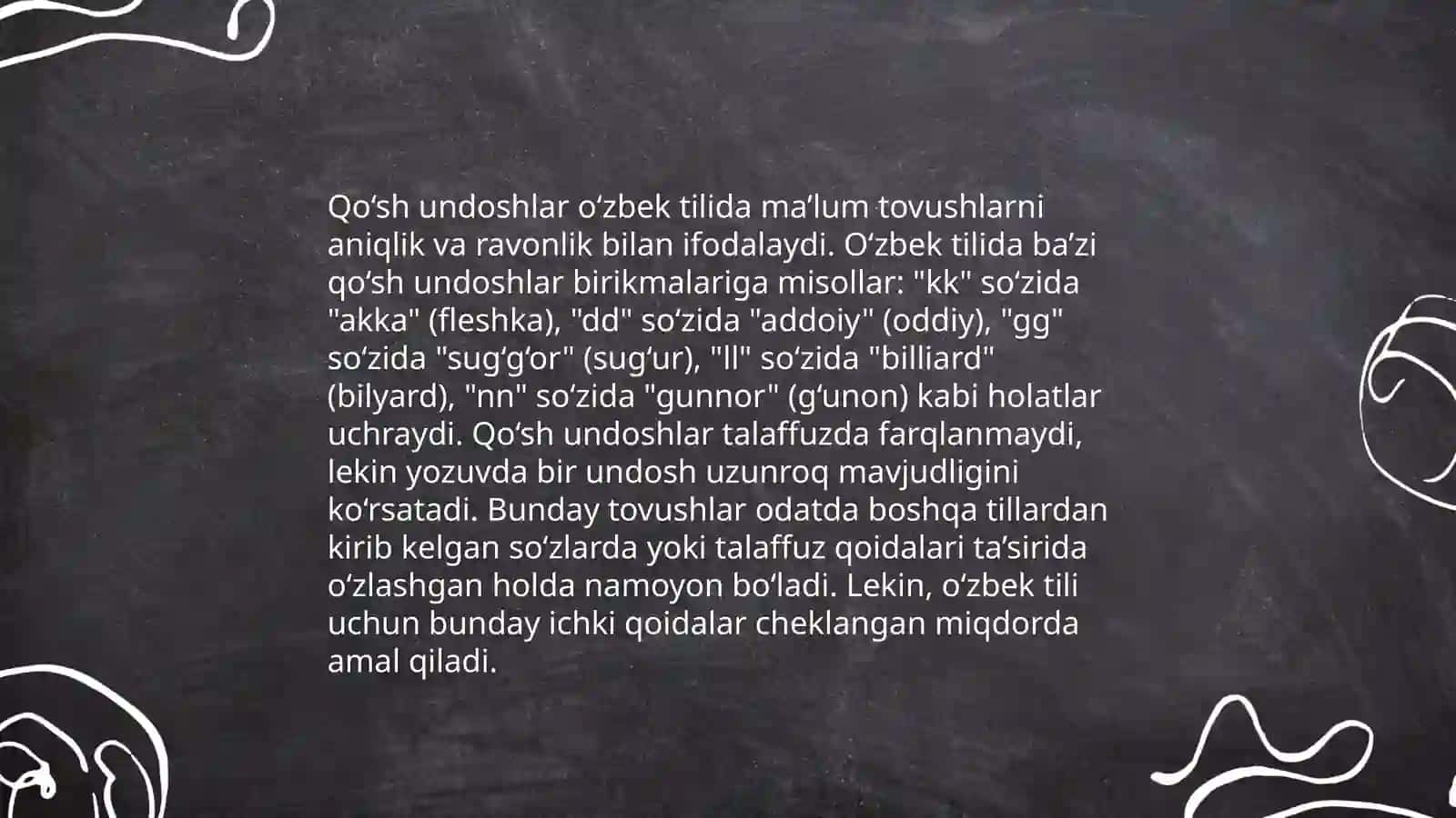 So‘zlardagi qo‘sh undoshlar talaffuzi 4