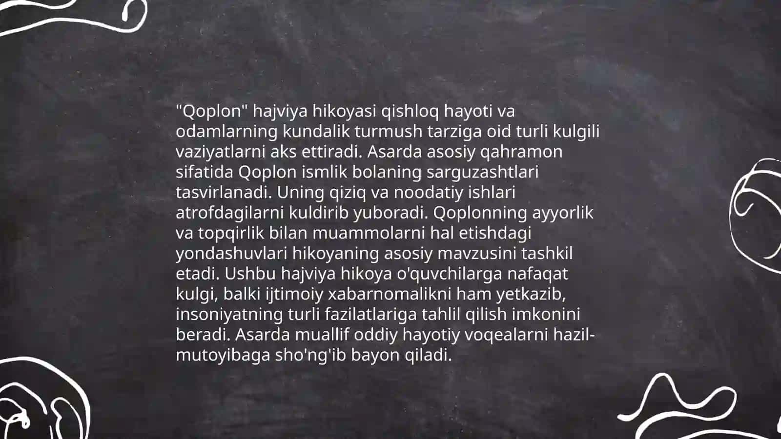 Said Ahmad qoplon hajviya hikoyasining uslubiy tahlili 4