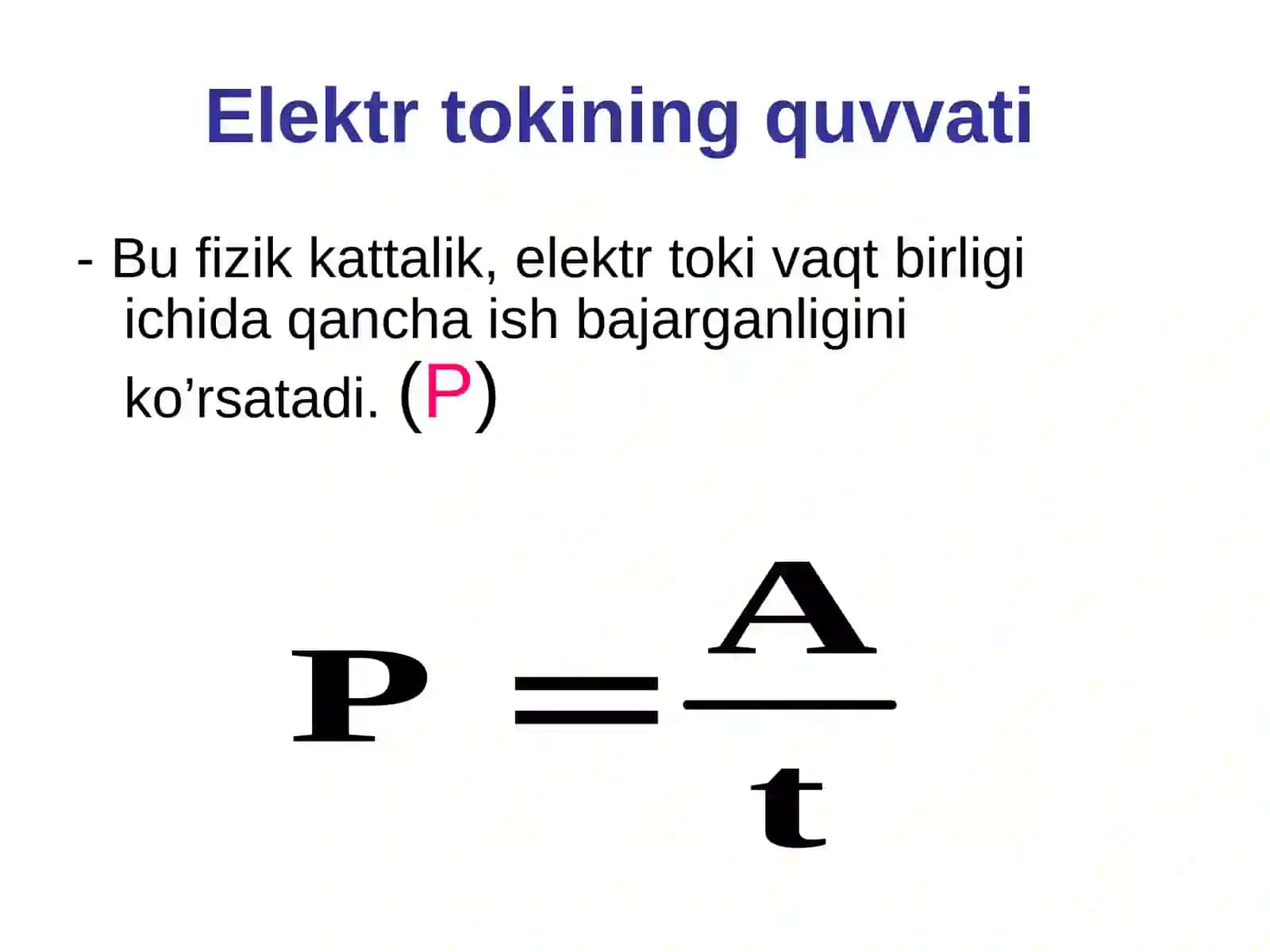 Elektr tokining ishi 4