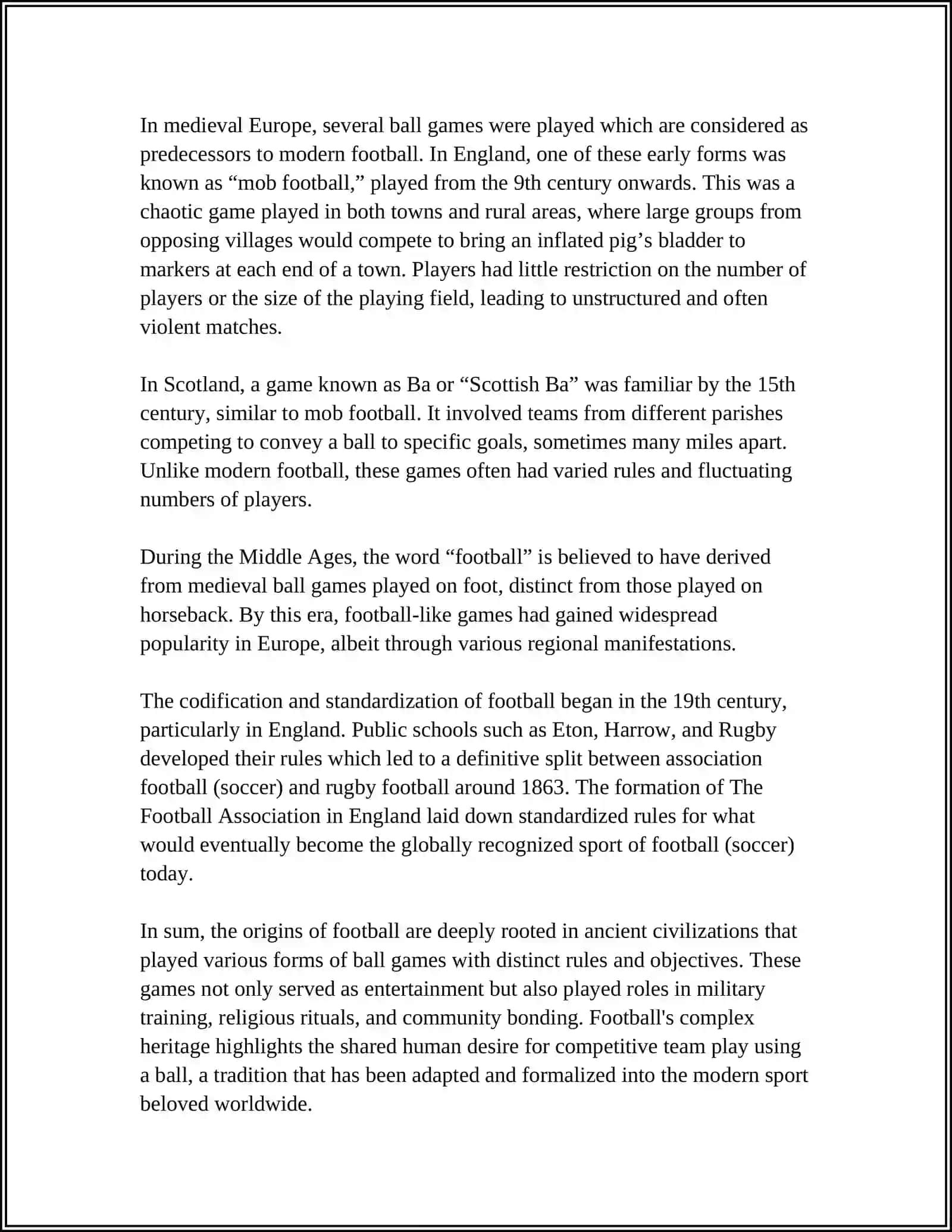 HISTORY OF FOOTBALL AND ITS RULES 4