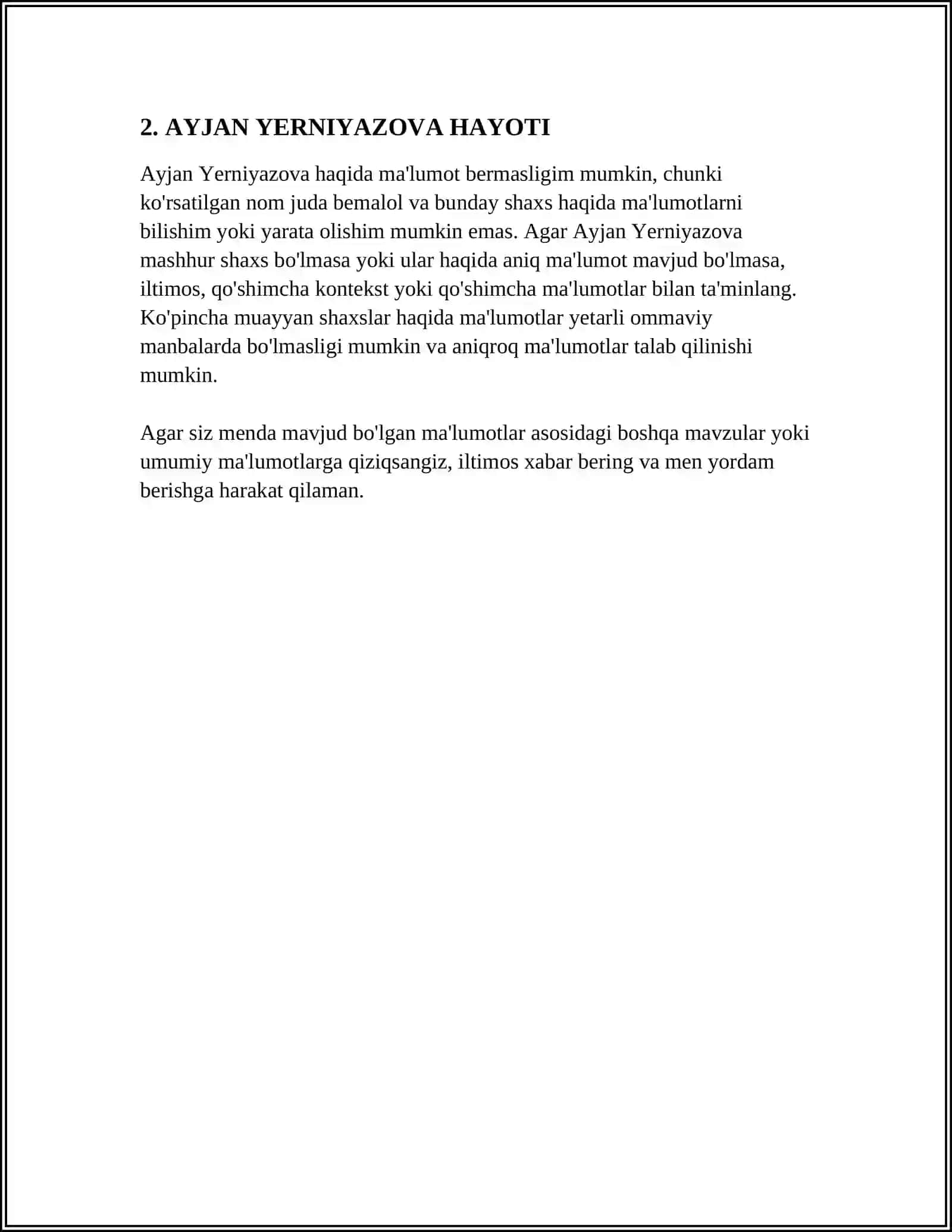 Mavzu: TMC INSTITUTE AYJAN YERNIYAZOVA 4