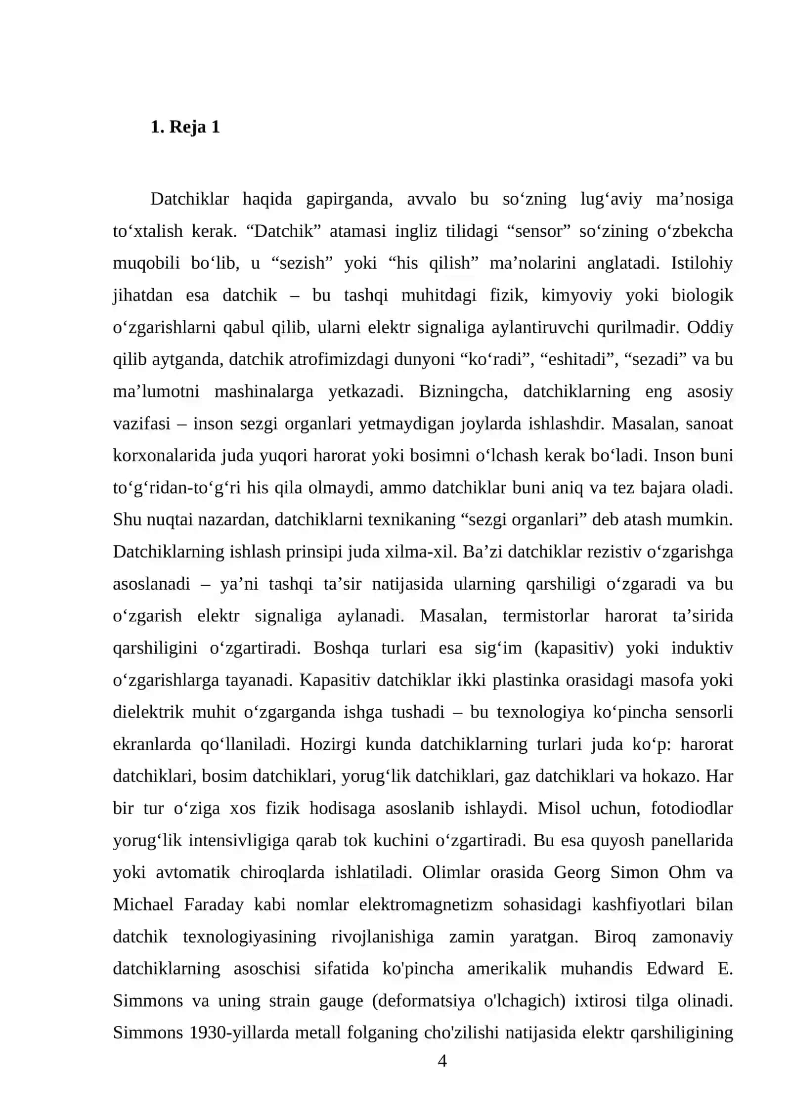 Datchiklar haqida umumiy ma’lumotlar 4