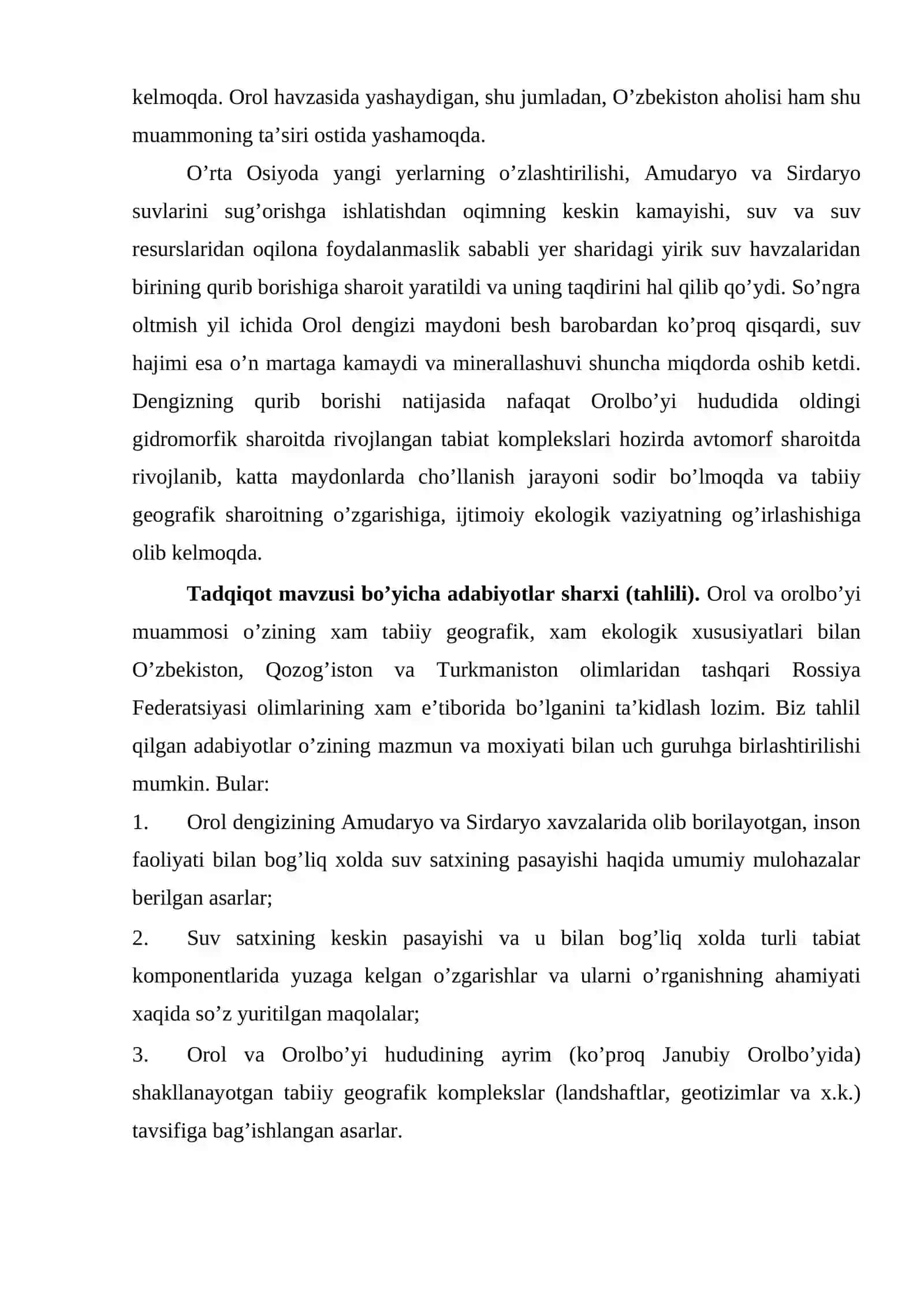 OROL VA OROL BÒYIDAGI EKOLOGIK VAZIYATNING KESKINLASHUVI 4
