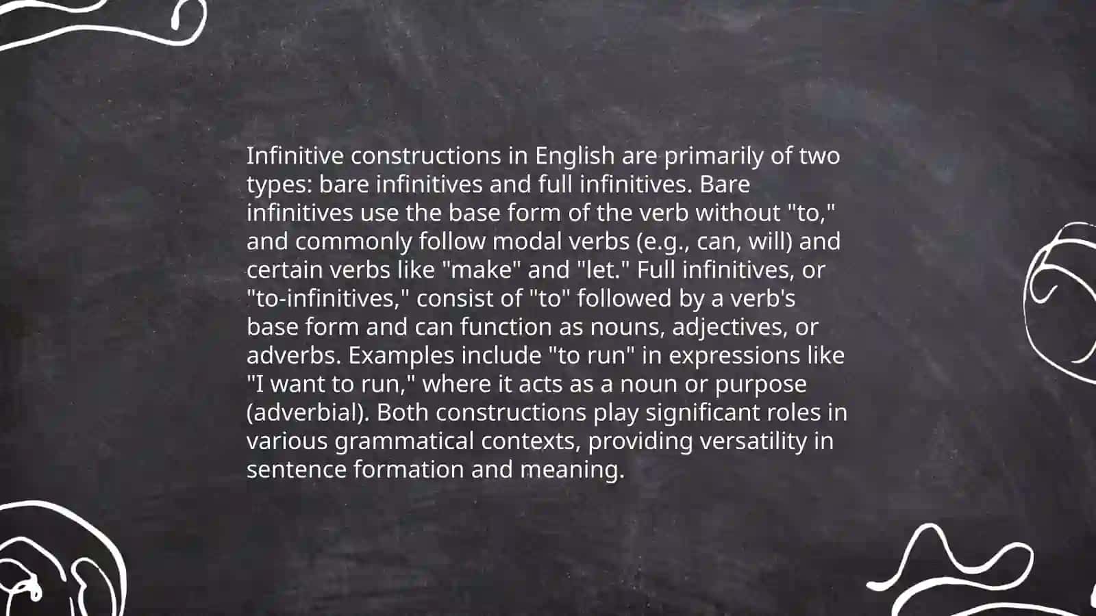 Translation of infinitive construction 4