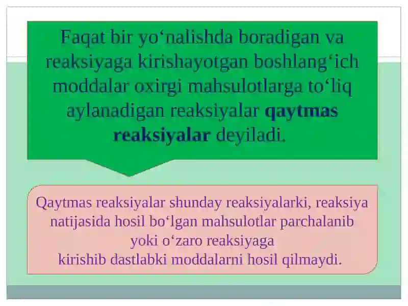 Kimyoviy muvozanat 4