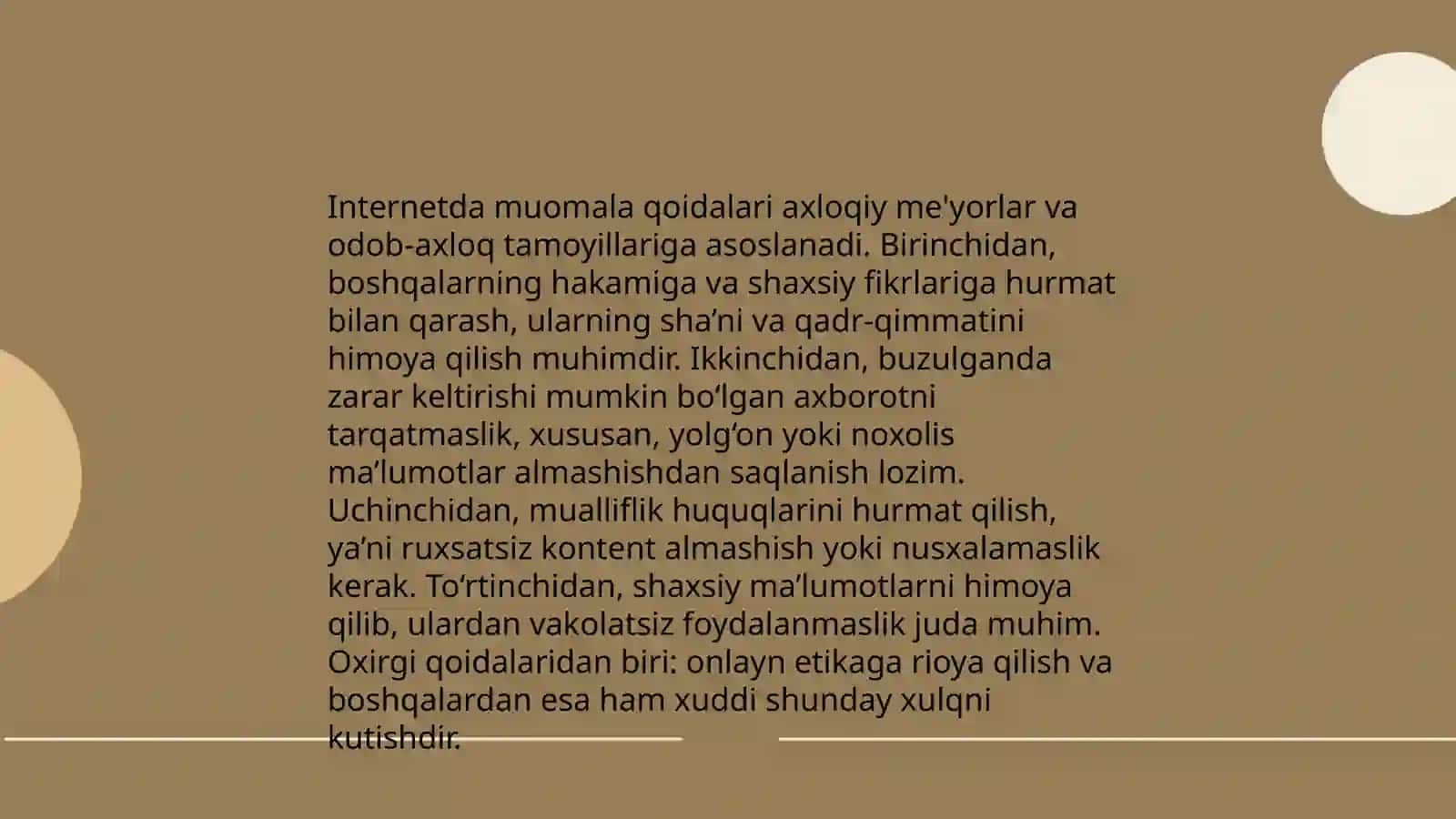 Tarmoq odobi va madaniyati 4