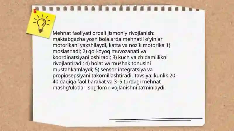 Maktabgacha tarbiya yoshdagi mehnatning roli 4
