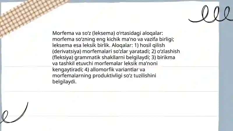 Til qurilishining asosiy birliklari o'rtasidagi munosabatlar 4