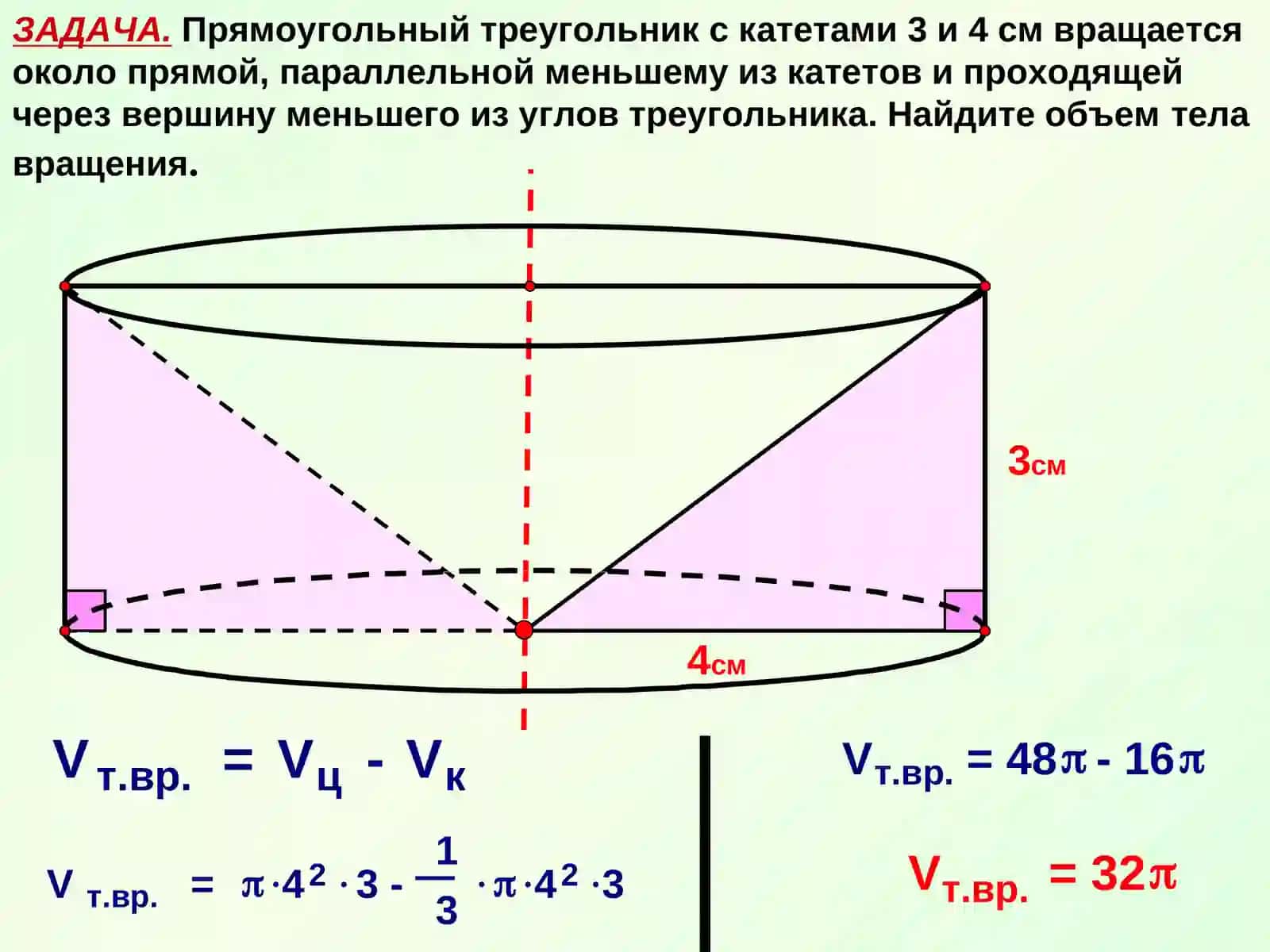9 задач по теме: " Объем тел вращения" 4