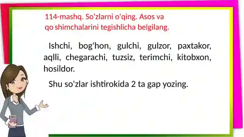 Asos va qo'shimchalarni aniqlash 4