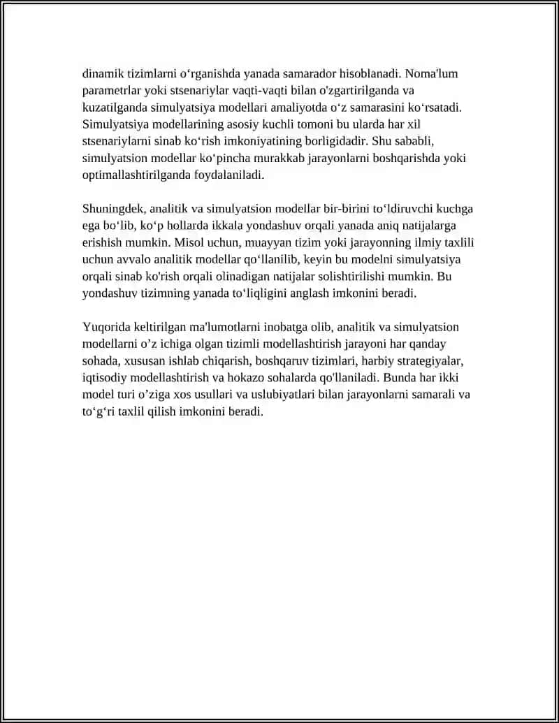 TIZIMLI MODELLASHTIRISH TURLARINING TASNIFI 4