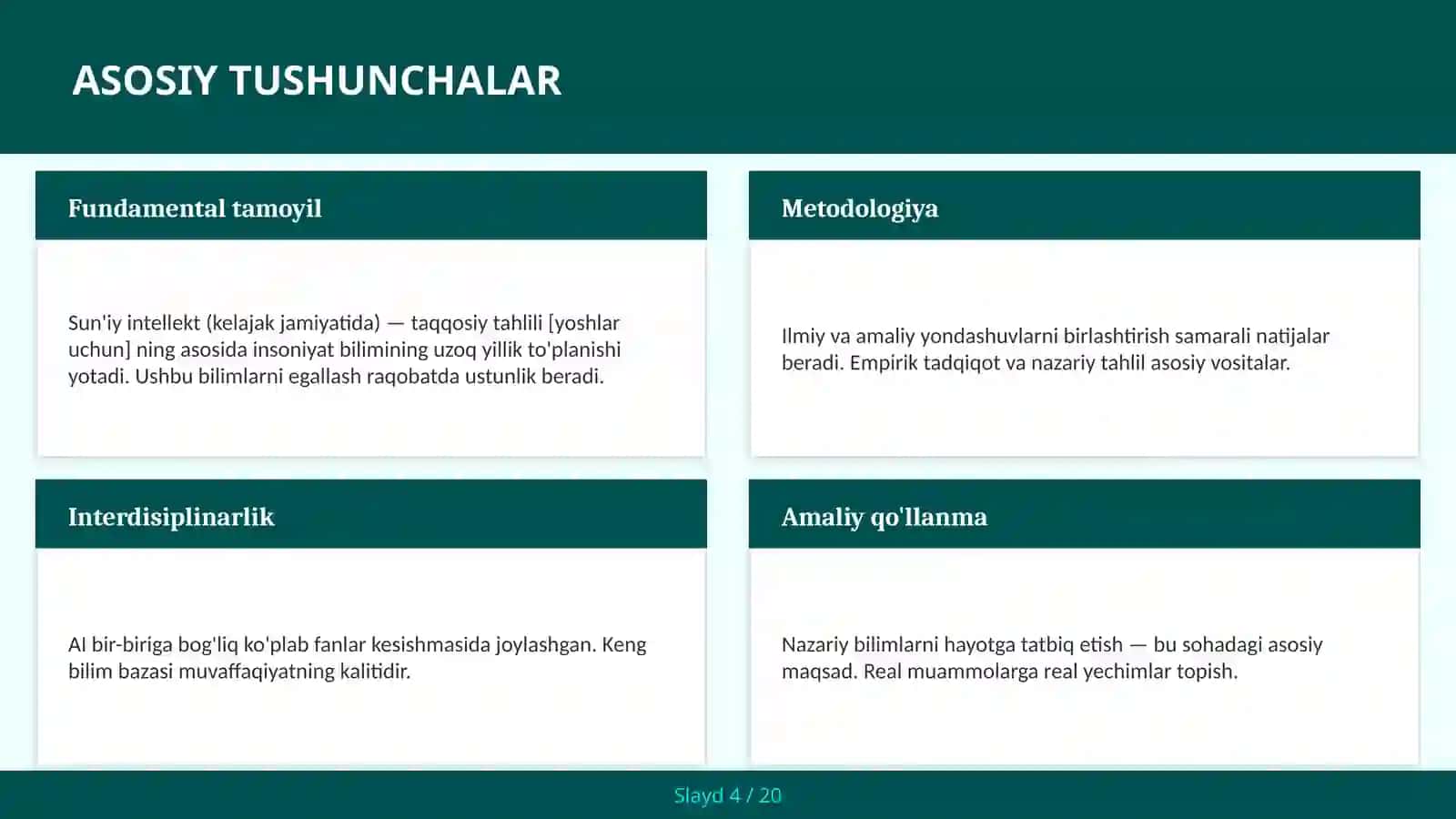 Sun'iy Intellekt (Kelajak Jamiyatida) — Taqqosiy Tahlili [Yoshlar Uchun] 4