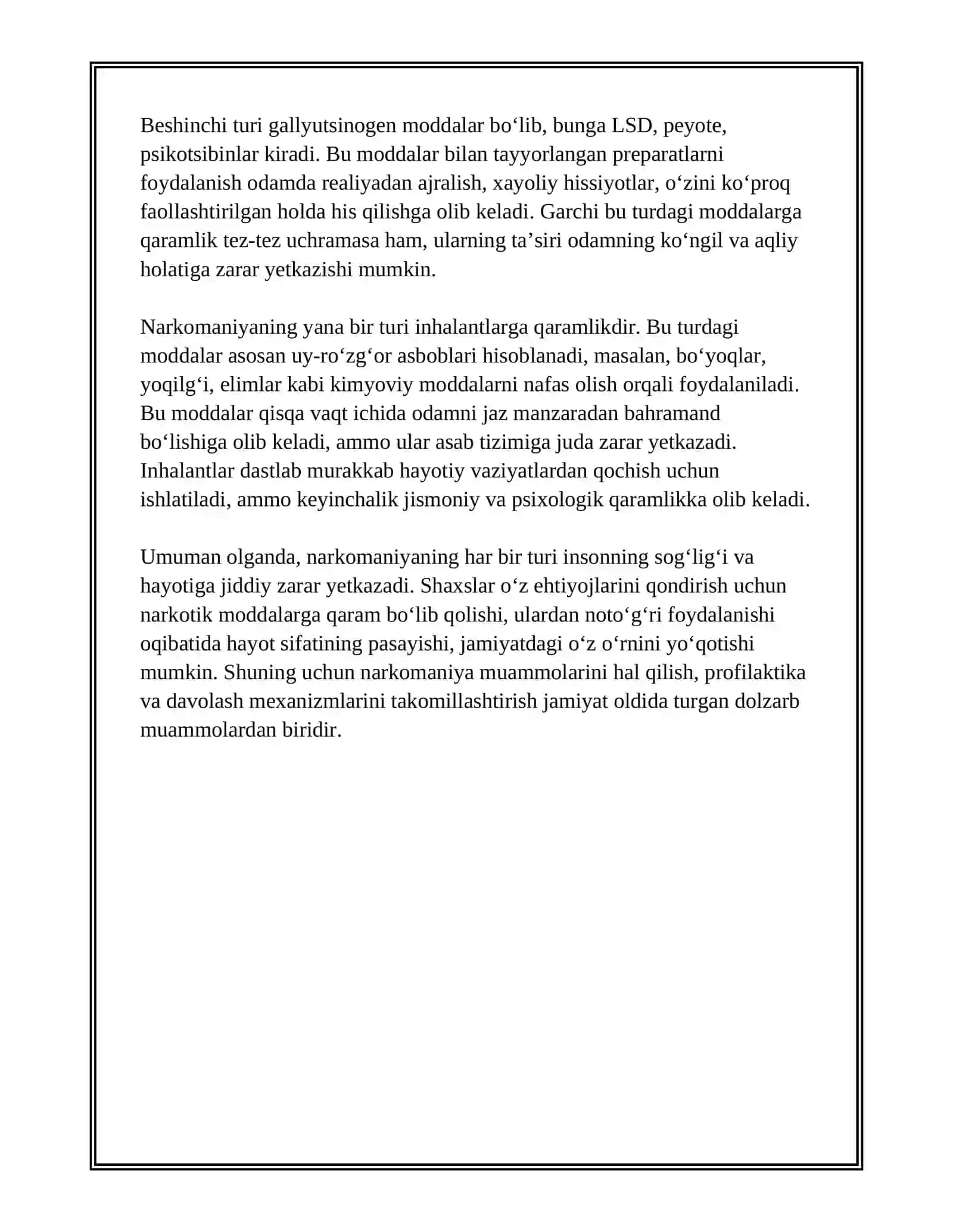 NARKOMANIYA VA UNING ASORATLARI 4
