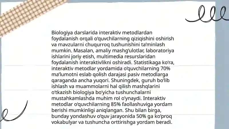 Biologiya òqituvchisining innovatsion faoliyati 4