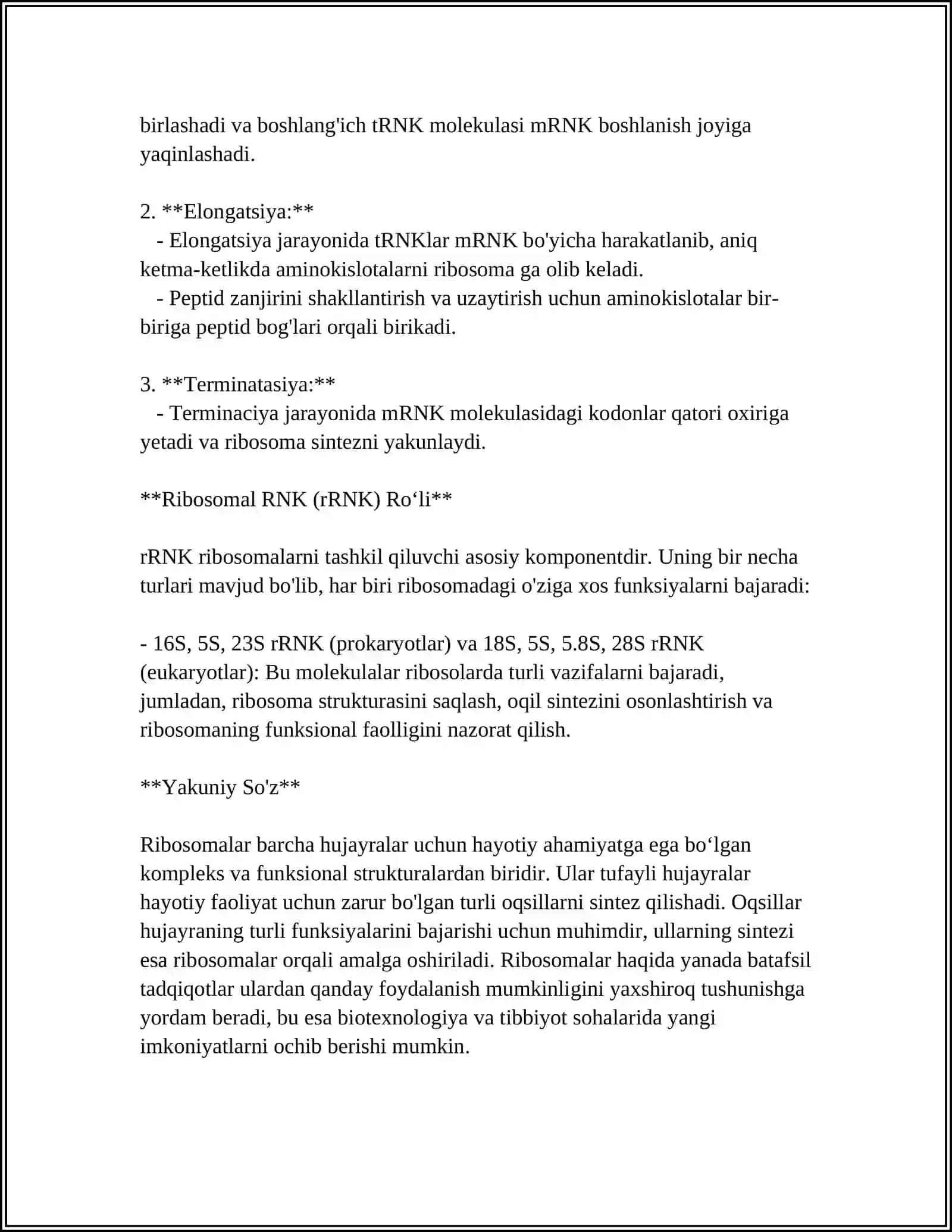 RIBOSOMANING MEXANO-KIMYOVIY XUSUSIYATLARI 4