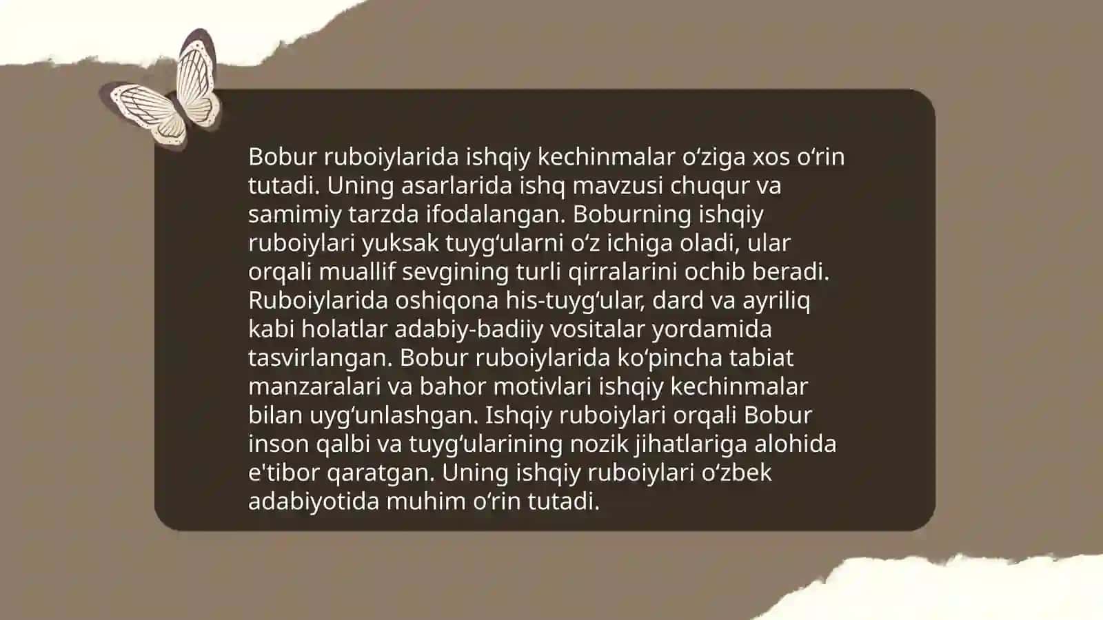 Bobur ruboiylari tahlili va yodlash 4