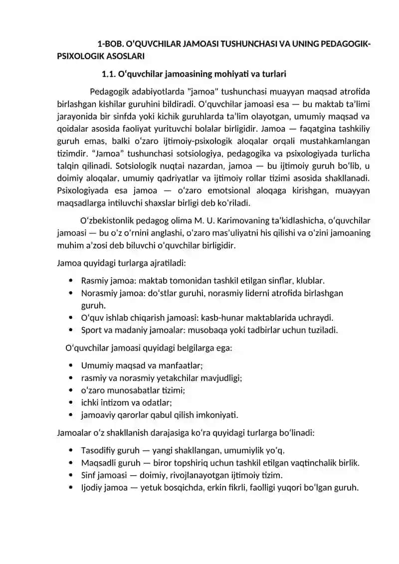 O’quvchilar jamoasini tashkil qilishning o’ziga xos xususiyatlari 4
