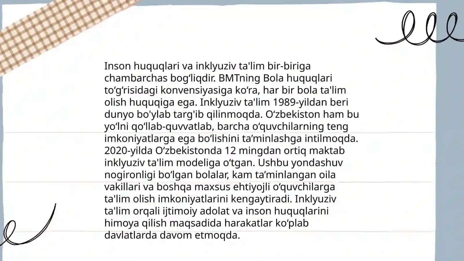 Inklyuziv ta'limning huquqiy asoslari 4