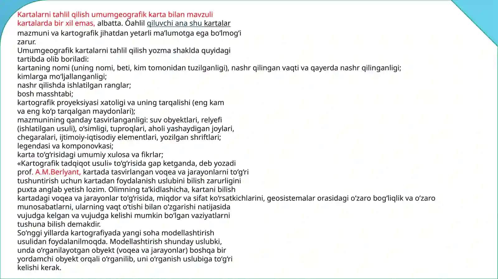 Geografik Xaritalarni Tahlil qilish va Baholash 4